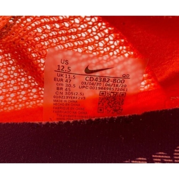 Nike Zoom Superfly Elite 2 Bright Mango Racing Spikes Mens Size 12.5 CD4382-800 main image 9
